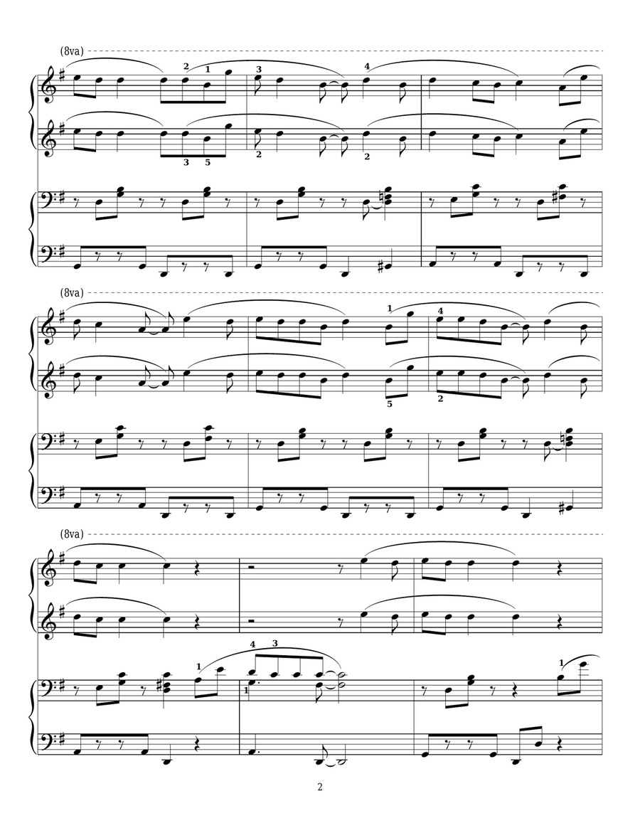 Little Saint Nick Little Saint Nick Piano Duet scores gallery preview page 2