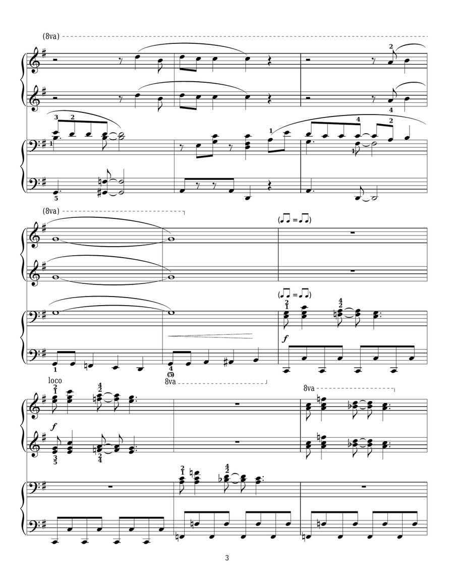 Little Saint Nick Little Saint Nick Piano Duet scores gallery preview page 3