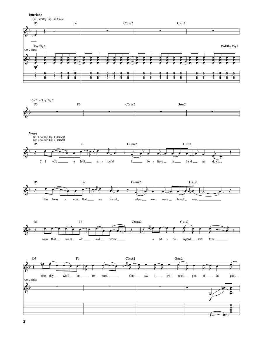 End Over End End Over End Acoustic Guitar scores gallery preview page 2