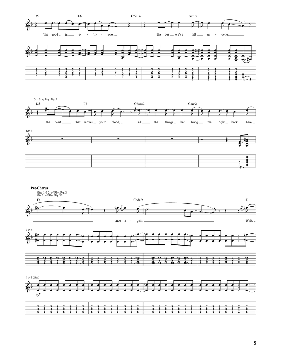 End Over End End Over End Acoustic Guitar scores gallery preview page 5