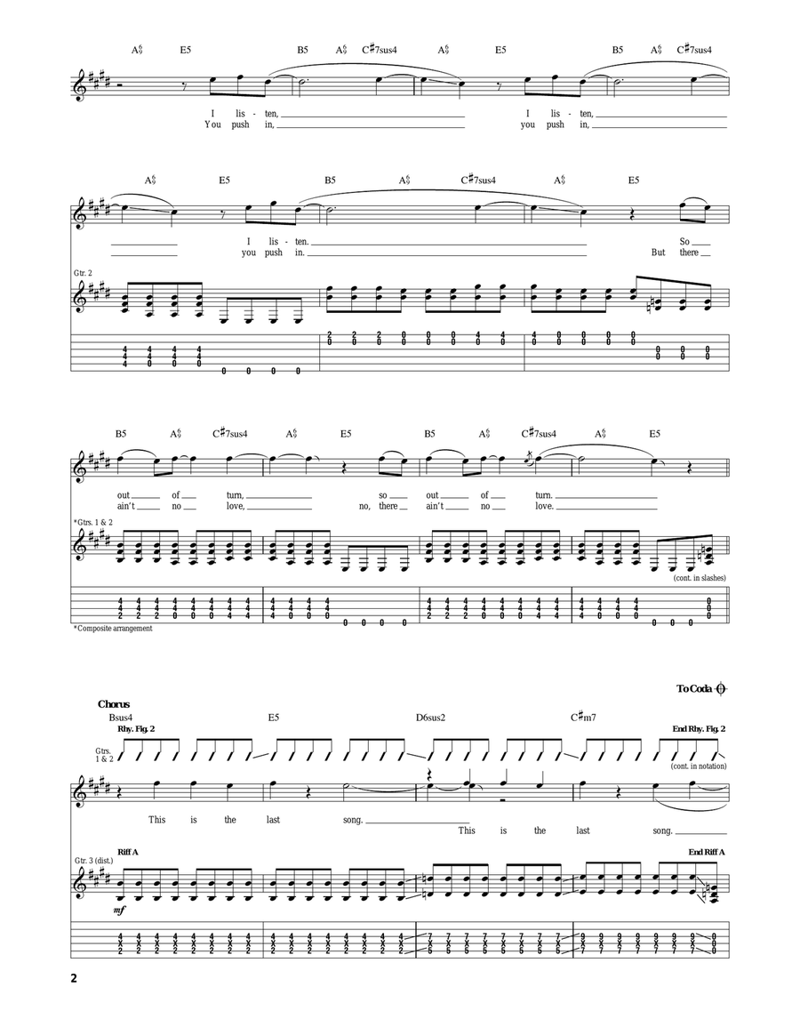 The Last Song The Last Song Acoustic Guitar scores gallery preview page 2