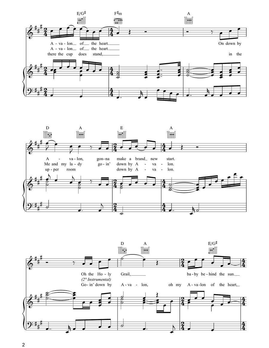 Avalon Of The Heart Acoustic Guitar scores gallery preview page 2