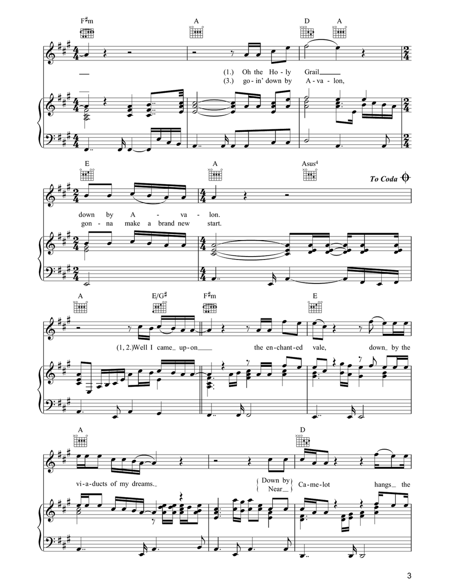 Avalon Of The Heart Acoustic Guitar scores gallery preview page 3