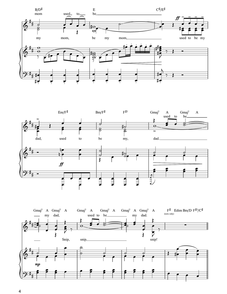 Overtly-ture (from Jerry Springer The Opera) Piano, Vocal, Guitar scores gallery preview page 4