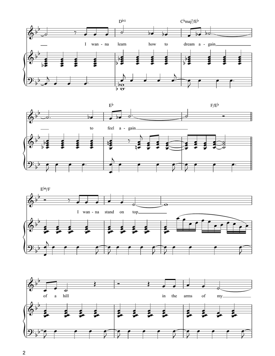 I Want To Sing Something Beautiful (from Jerry Springer The Opera) Piano, Vocal, Guitar scores gallery preview page 2