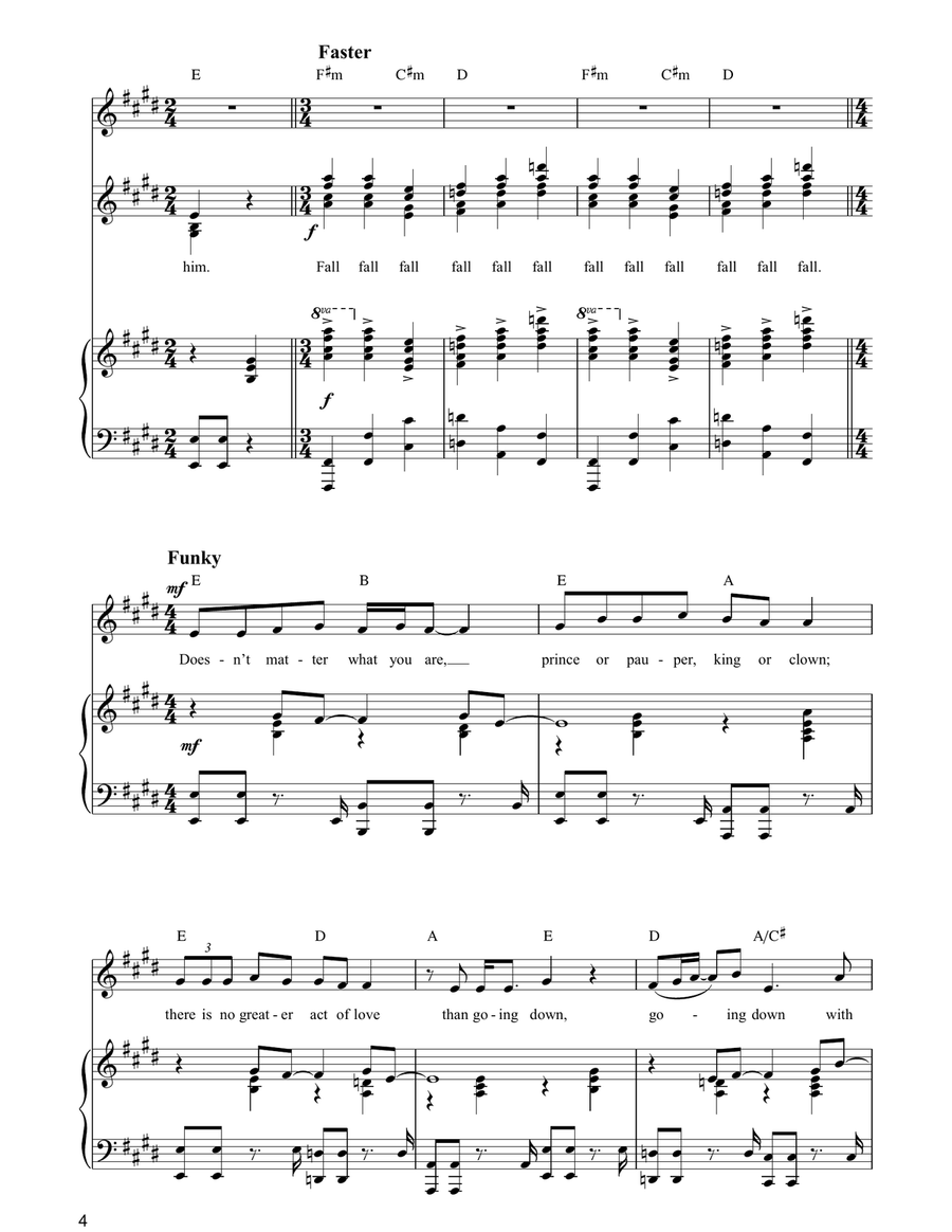 Every Last Mother Fucker Should Go Down (from Jerry Springer The Opera) Guitar scores gallery preview page 4