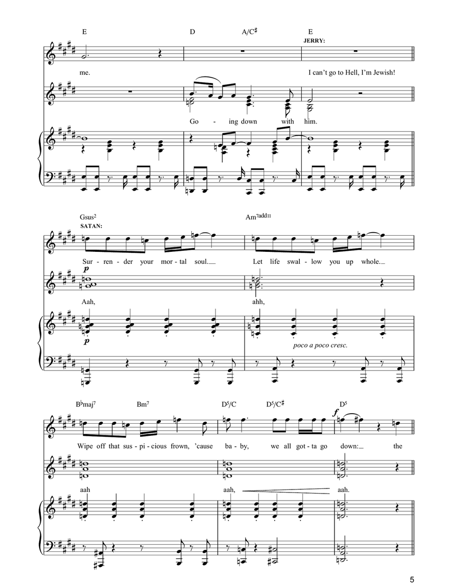 Every Last Mother Fucker Should Go Down (from Jerry Springer The Opera) Guitar scores gallery preview page 5