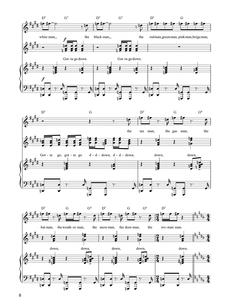 Every Last Mother Fucker Should Go Down (from Jerry Springer The Opera) Guitar scores gallery preview page 6