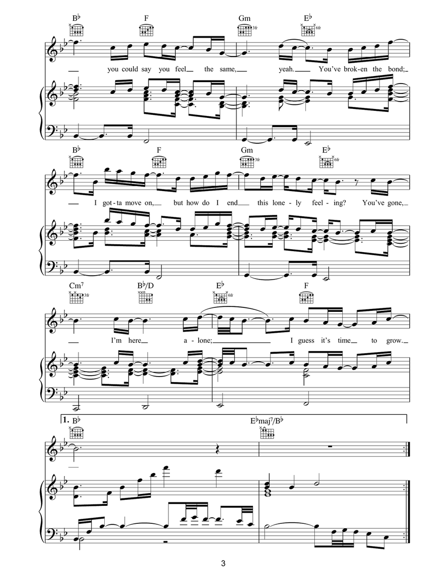 Time To Grow Time To Grow Piano, Vocal, Guitar scores gallery preview page 3