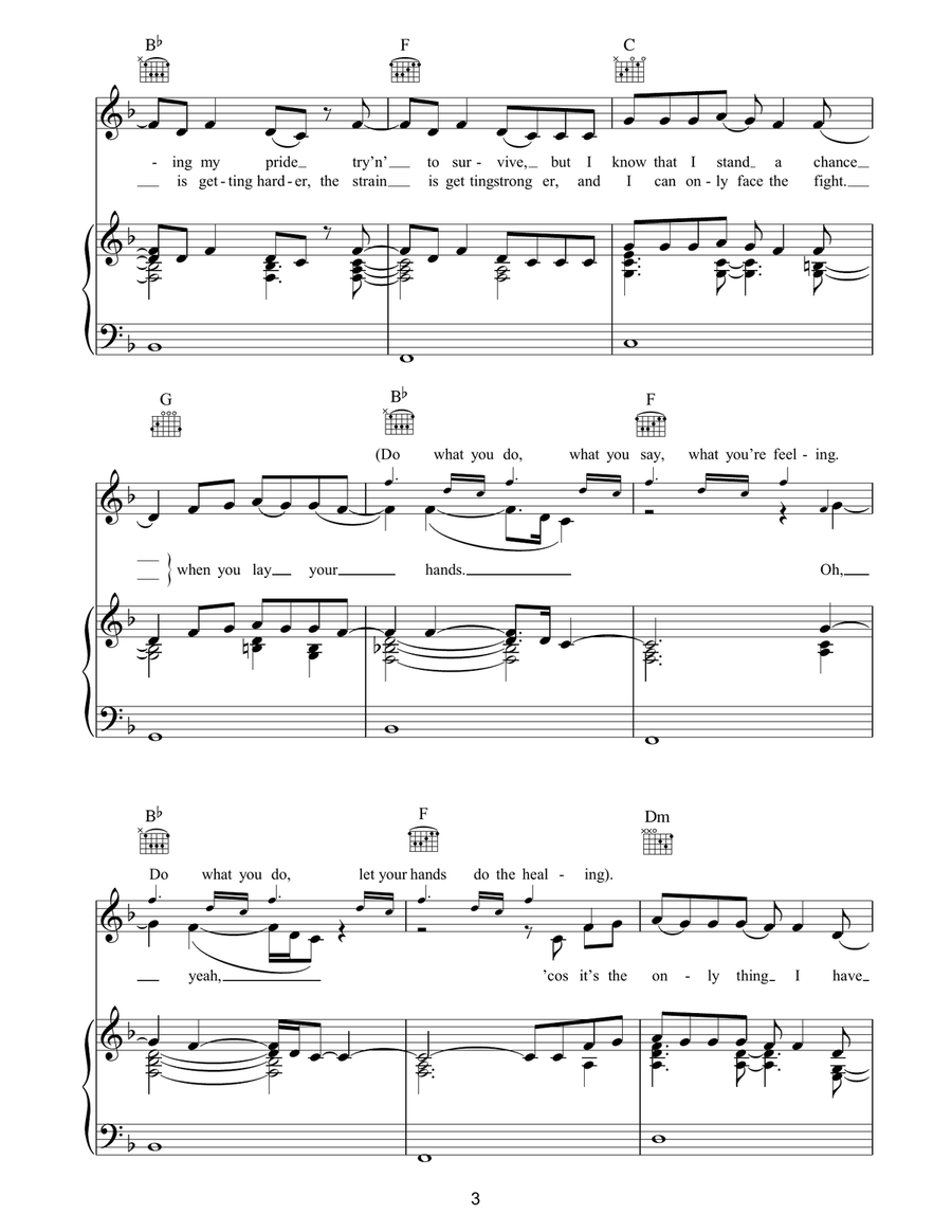 Lay Your Hands Lay Your Hands Piano, Vocal, Guitar scores gallery preview page 3