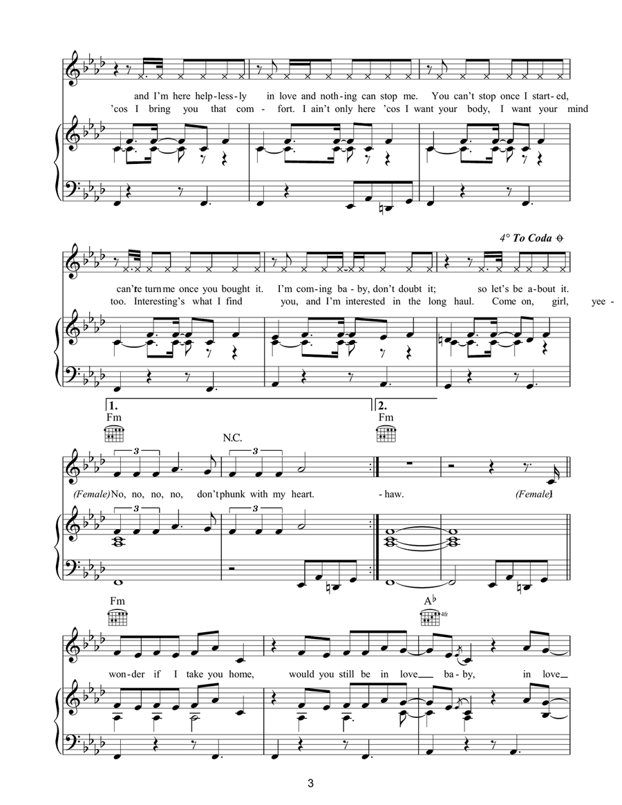 Don't Phunk With My Heart Acoustic Guitar scores gallery preview page 3