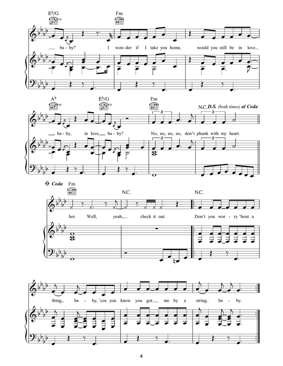 Don't Phunk With My Heart Acoustic Guitar scores gallery preview page 4