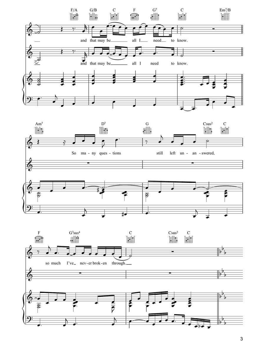 Don't Know Much Don't Know Much Acoustic Guitar scores gallery preview page 3