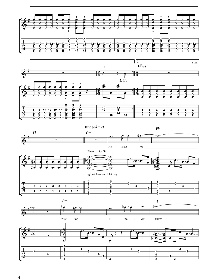Fillip Guitar Tablature scores gallery preview page 4