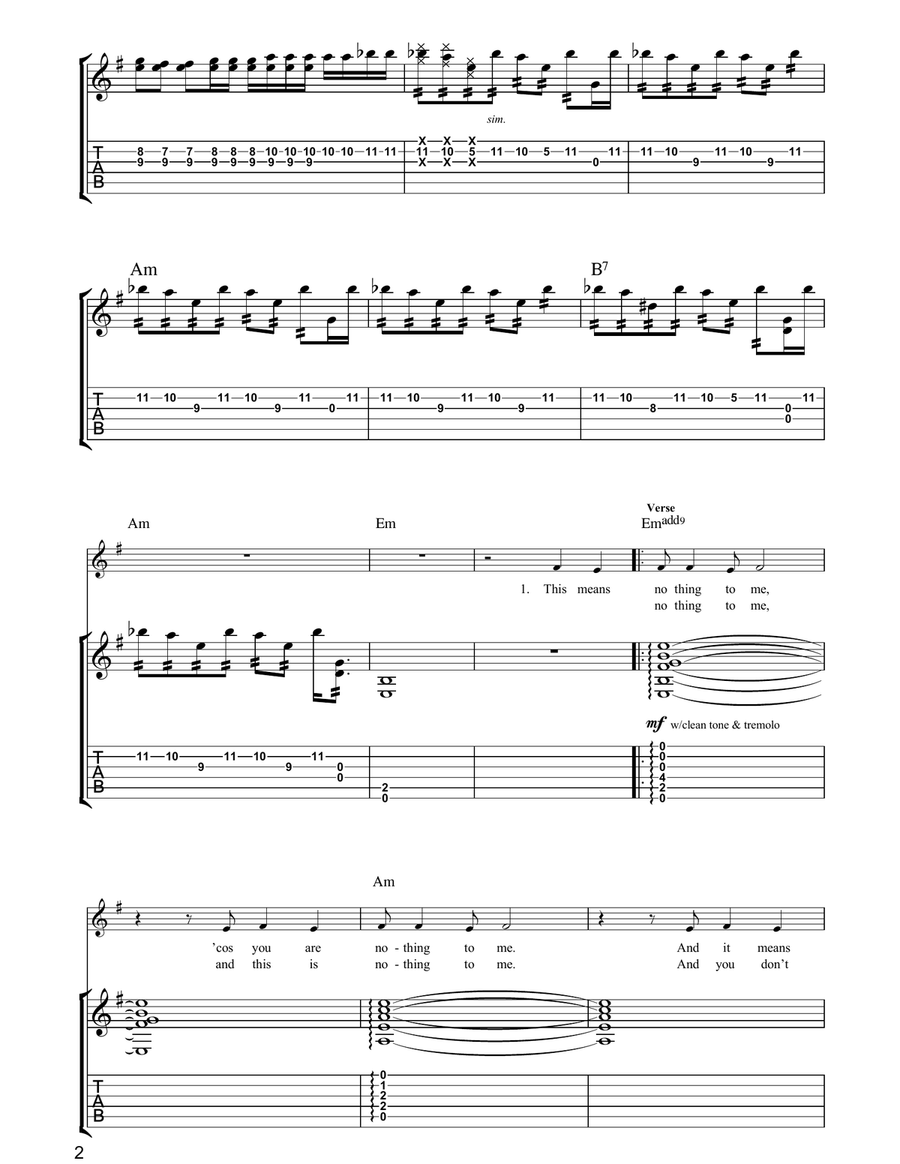 Uno Acoustic Guitar scores gallery preview page 2