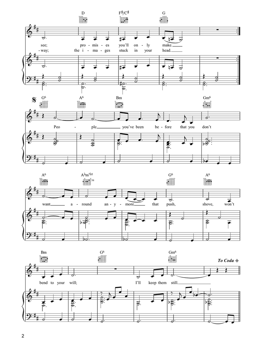 Between The Bars Between The Bars Piano, Vocal, Guitar scores gallery preview page 2