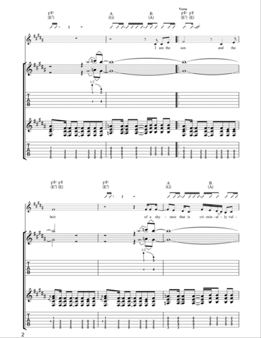 How Soon Is Now? Guitar Tablature scores gallery preview page 2