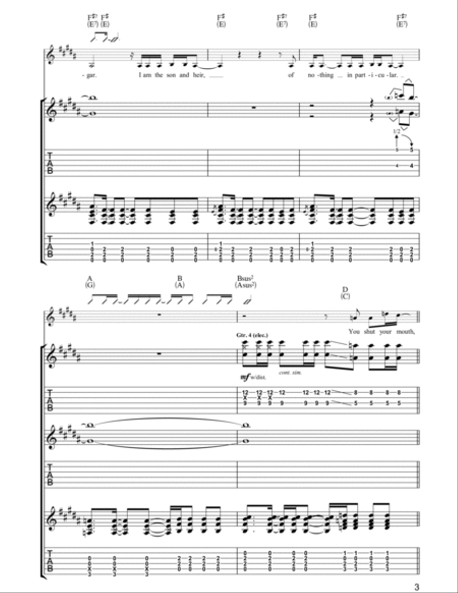 How Soon Is Now? Guitar Tablature scores gallery preview page 3