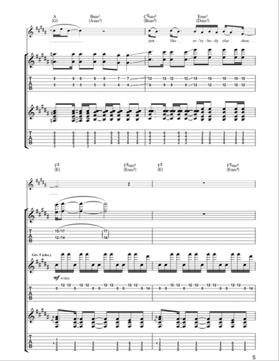 How Soon Is Now? Guitar Tablature scores gallery preview page 5