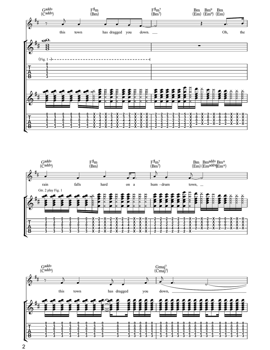 William, It Was Really Nothing Guitar Tablature scores gallery preview page 2