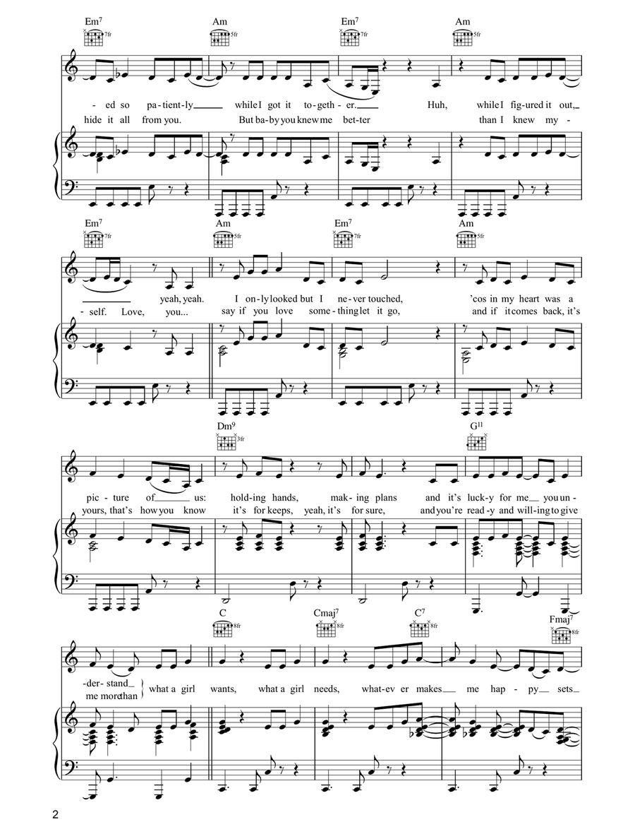 What A Girl Wants What A Girl Wants Piano, Vocal, Guitar scores gallery preview page 2