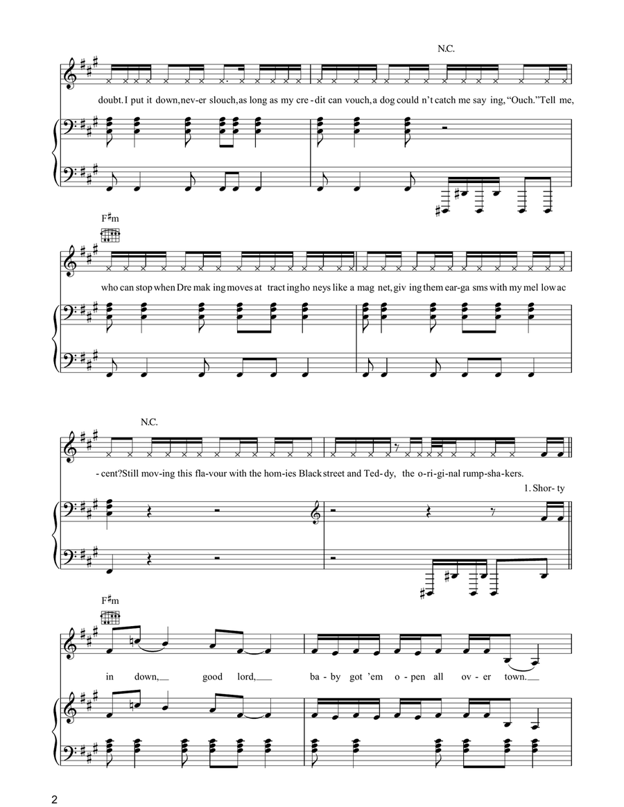 No Diggity No Diggity Acoustic Guitar scores gallery preview page 2