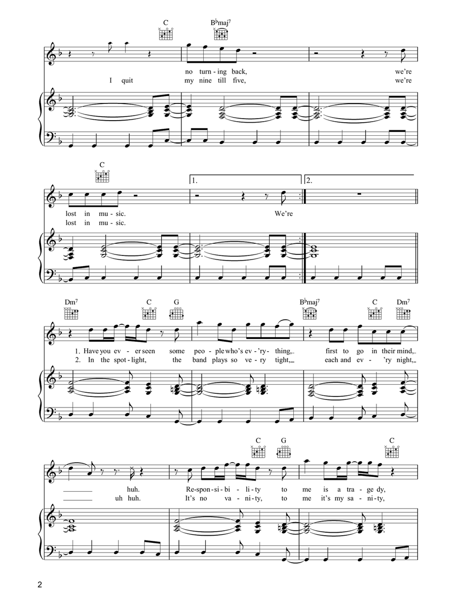 Lost In Music Lost In Music Guitar scores gallery preview page 2