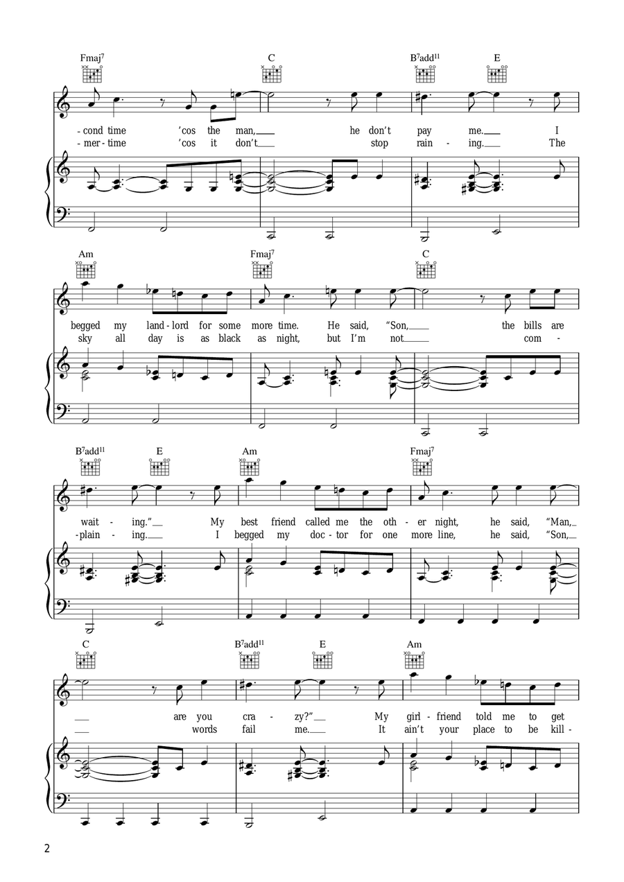 The Importance Of Being Idle Piano, Vocal, Guitar scores gallery preview page 2