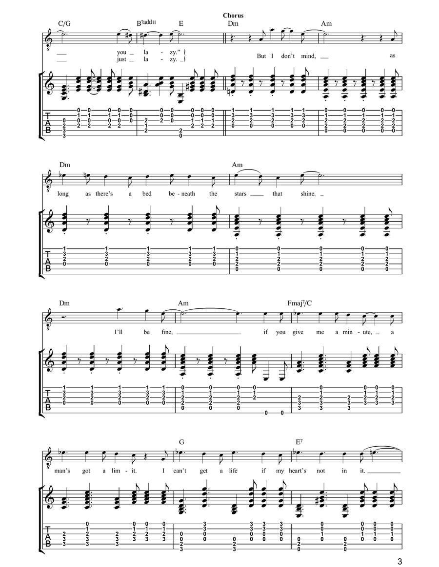 The Importance Of Being Idle Guitar Tablature scores gallery preview page 3