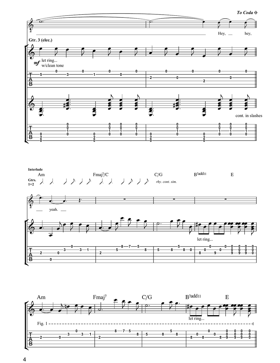 The Importance Of Being Idle Guitar Tablature scores gallery preview page 4