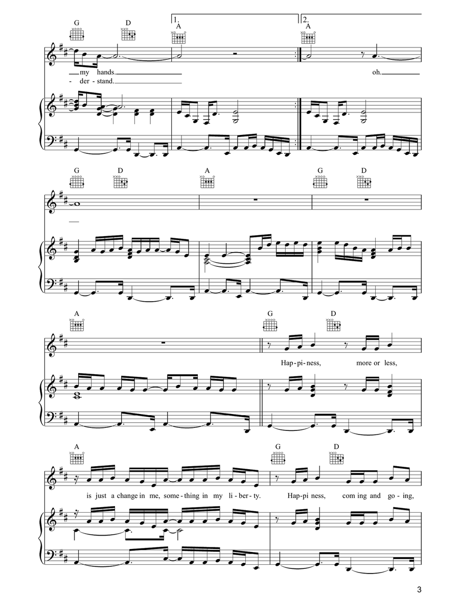 Lucky Man Lucky Man Piano, Vocal, Guitar scores gallery preview page 3