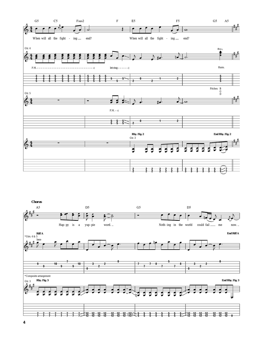 Happy Is A Yuppie Word Acoustic Guitar scores gallery preview page 4