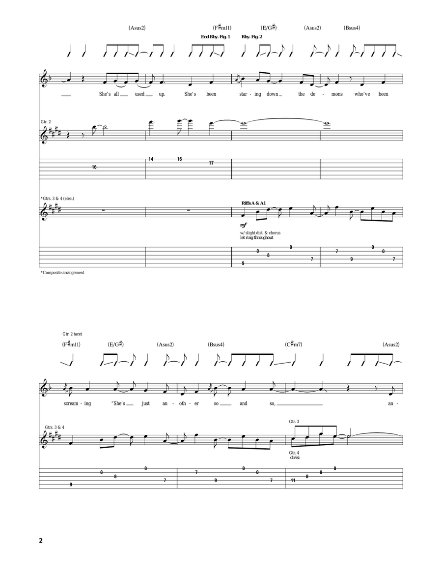 Golden Golden Acoustic Guitar scores gallery preview page 2