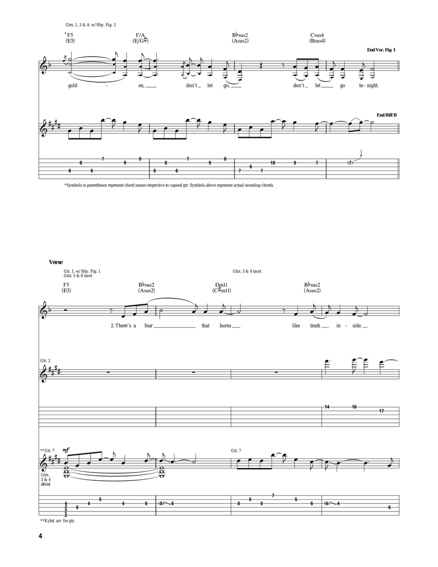 Golden Golden Acoustic Guitar scores gallery preview page 4