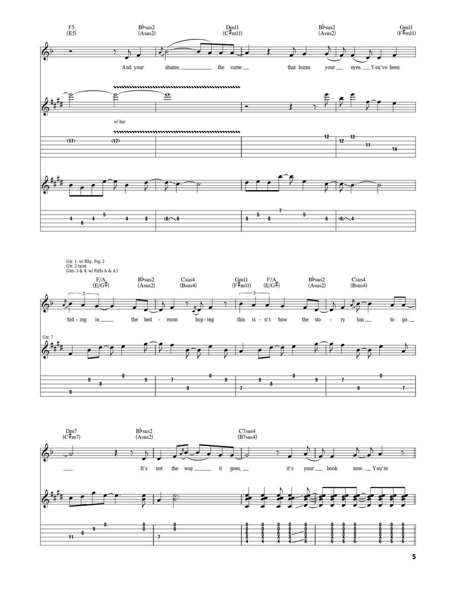 Golden Golden Acoustic Guitar scores gallery preview page 5