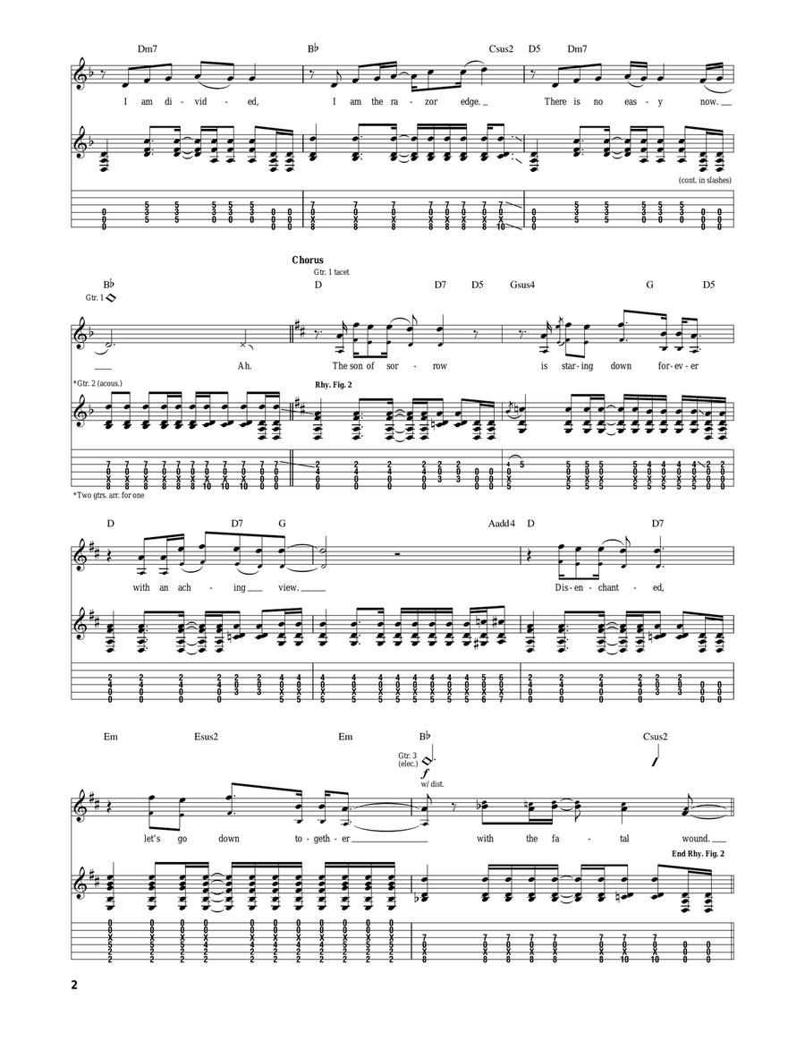 The Fatal Wound The Fatal Wound Acoustic Guitar scores gallery preview page 2