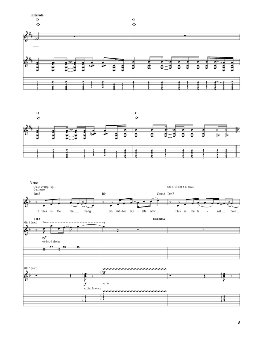 The Fatal Wound The Fatal Wound Acoustic Guitar scores gallery preview page 3