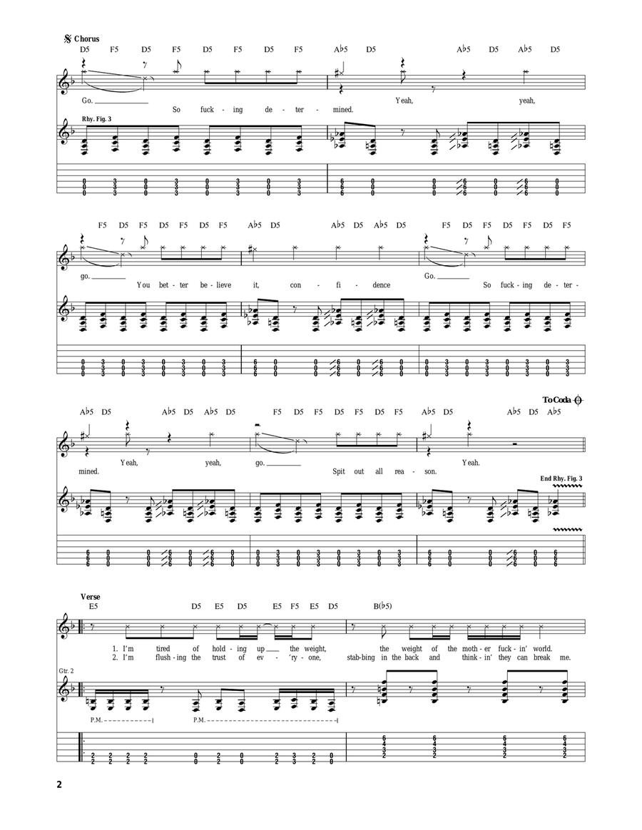 Determined Determined Electric Guitar scores gallery preview page 2