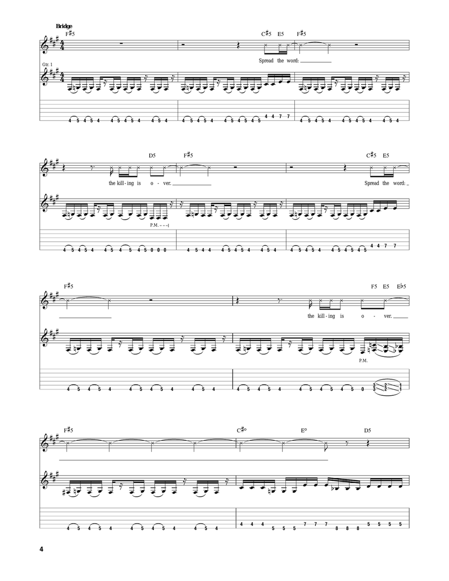 Pushing Through Pushing Through Electric Guitar scores gallery preview page 4