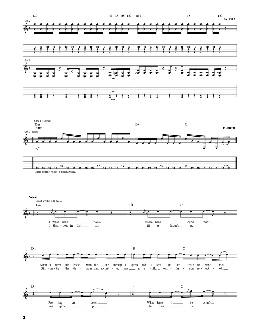 Forget To Remember Forget To Remember Electric Guitar scores gallery preview page 2