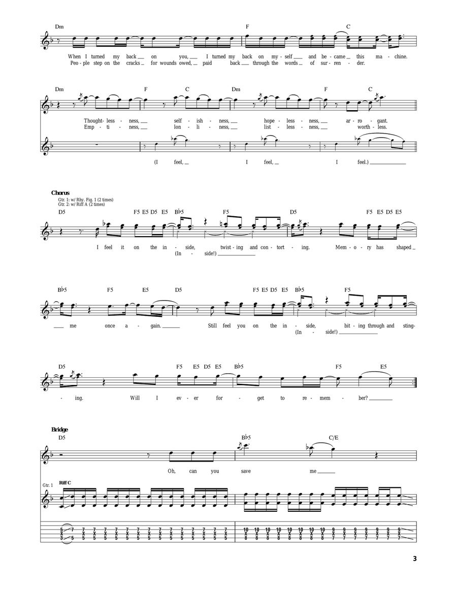 Forget To Remember Forget To Remember Electric Guitar scores gallery preview page 3