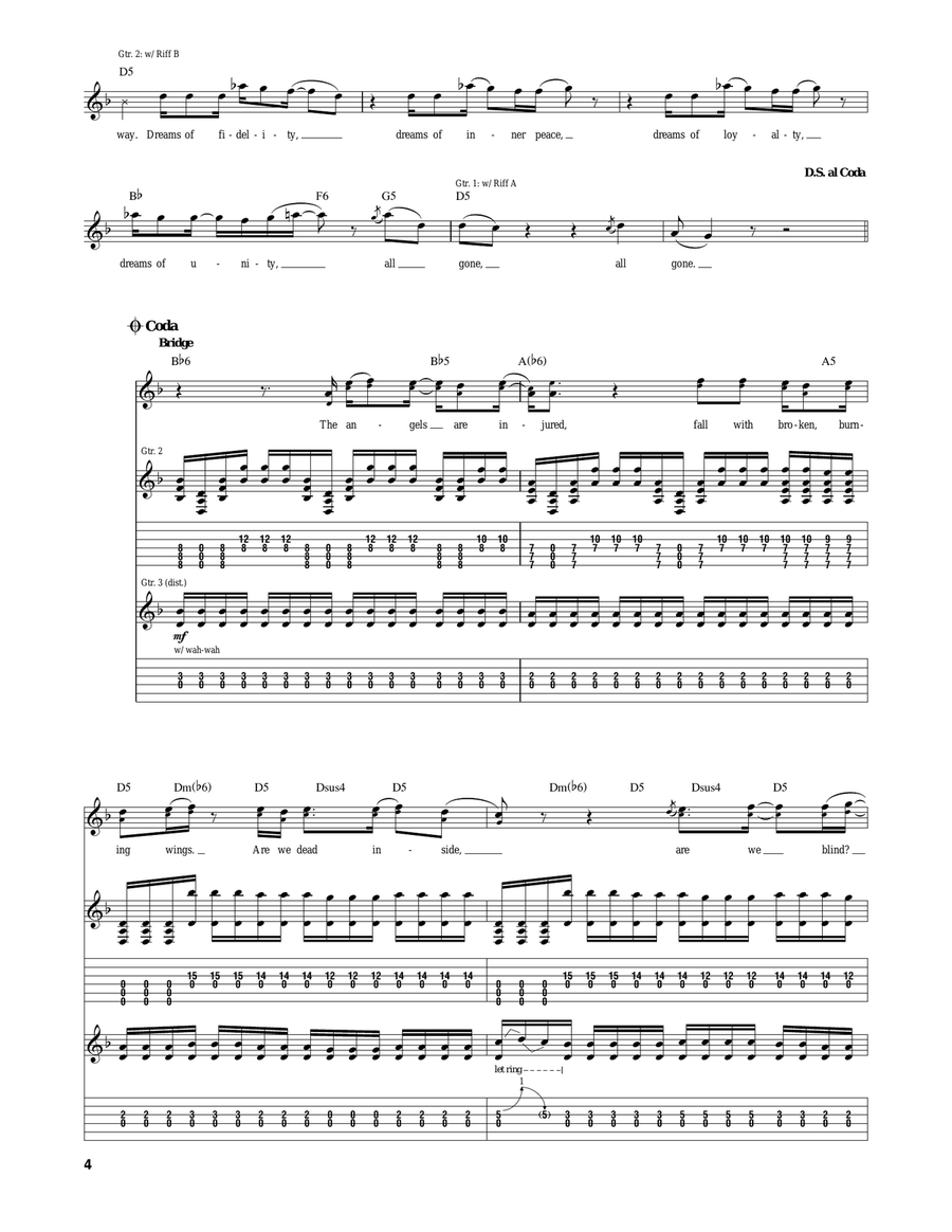Fall Into Sleep Fall Into Sleep Electric Guitar scores gallery preview page 4