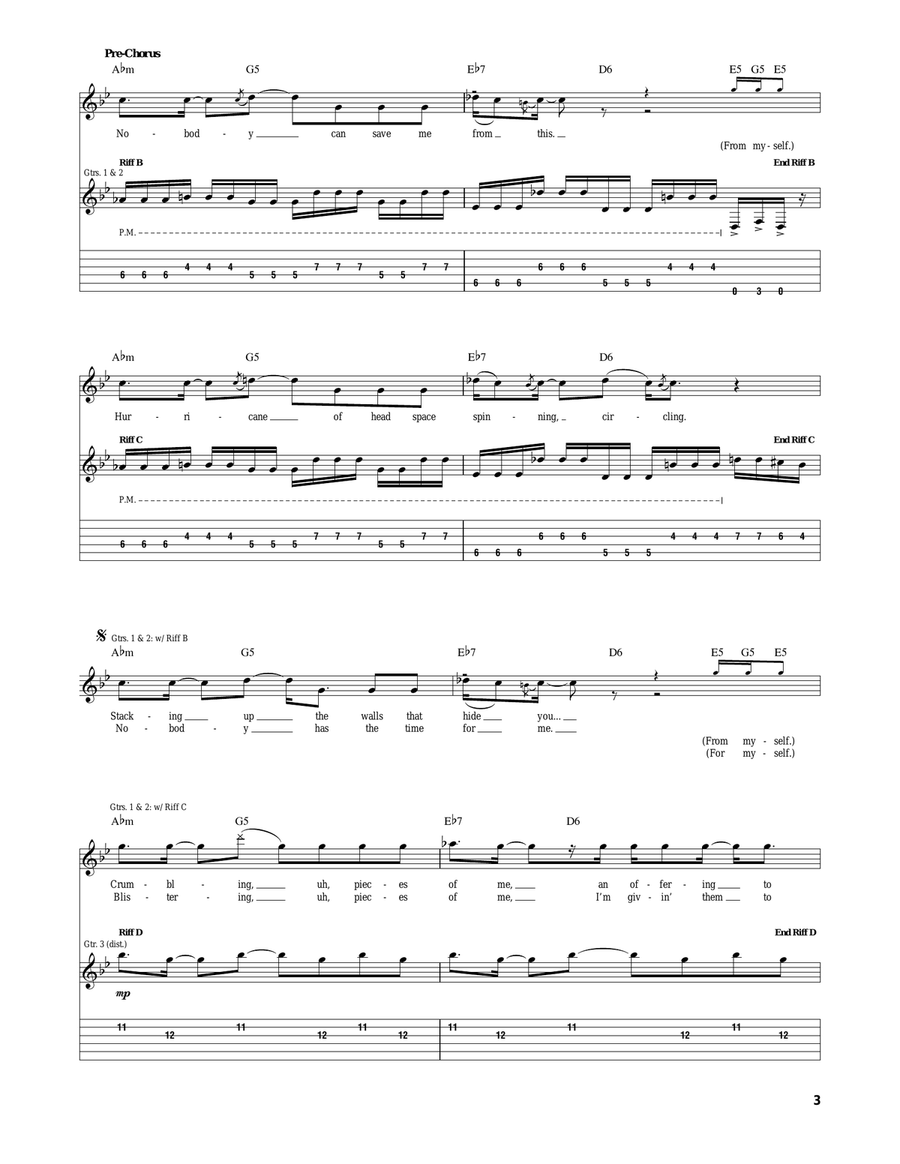 Pulling The String Pulling The String Electric Guitar scores gallery preview page 3