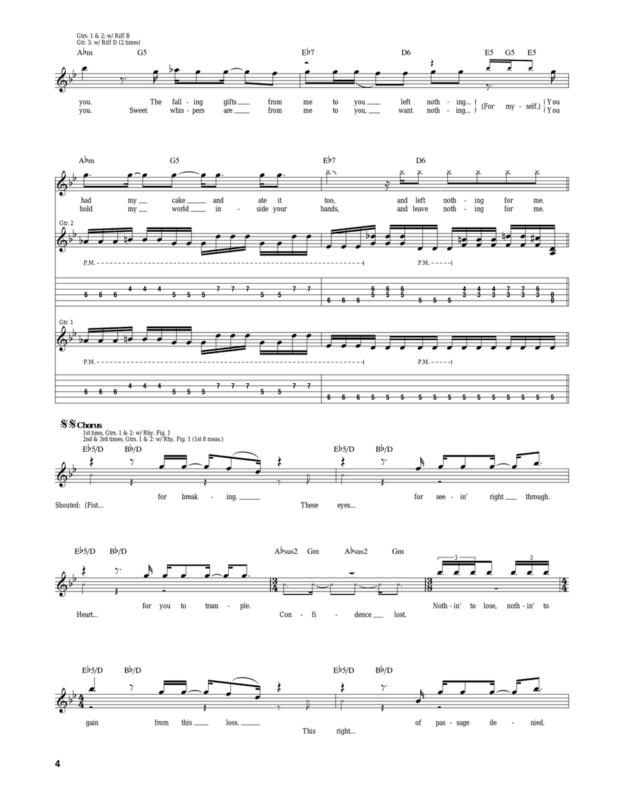 Pulling The String Pulling The String Electric Guitar scores gallery preview page 4