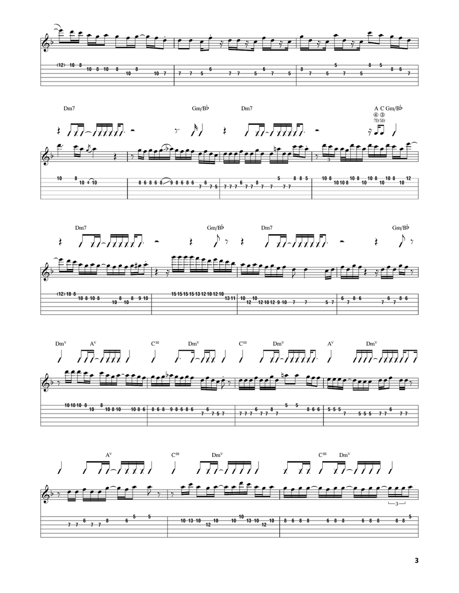 Bouree Acoustic Guitar scores gallery preview page 3
