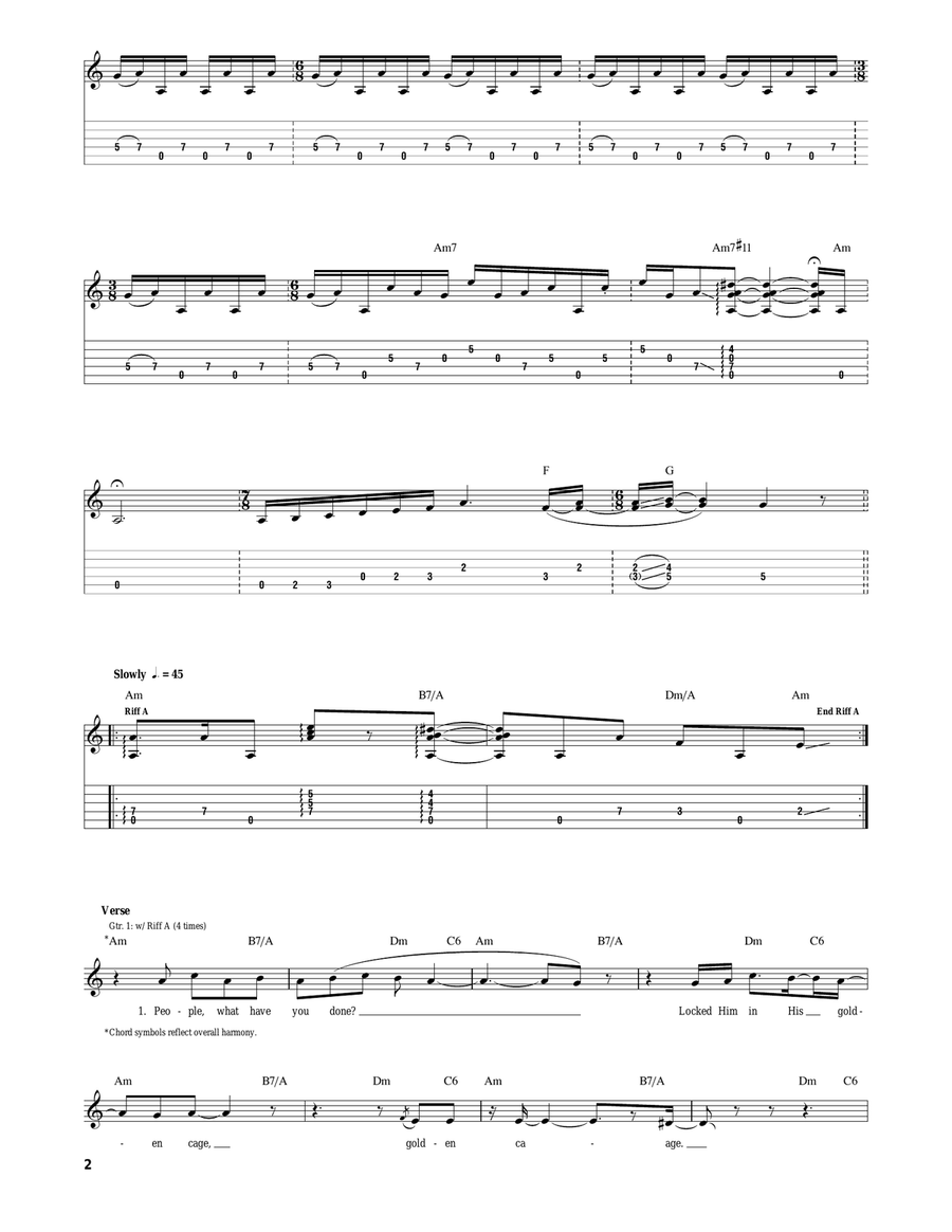 My God My God Acoustic Guitar scores gallery preview page 2