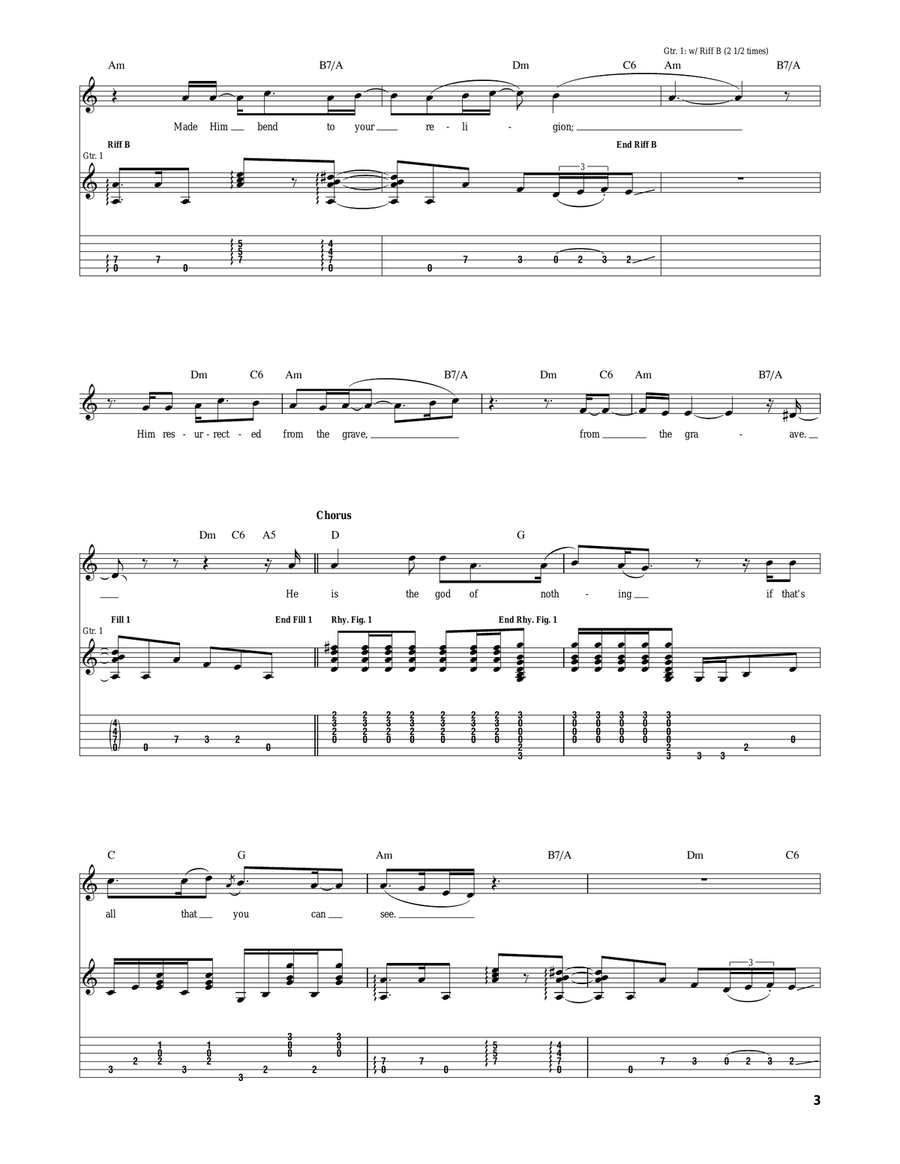 My God My God Acoustic Guitar scores gallery preview page 3