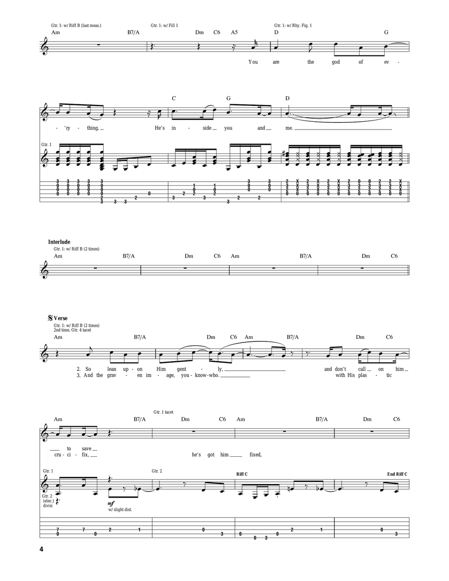 My God My God Acoustic Guitar scores gallery preview page 4