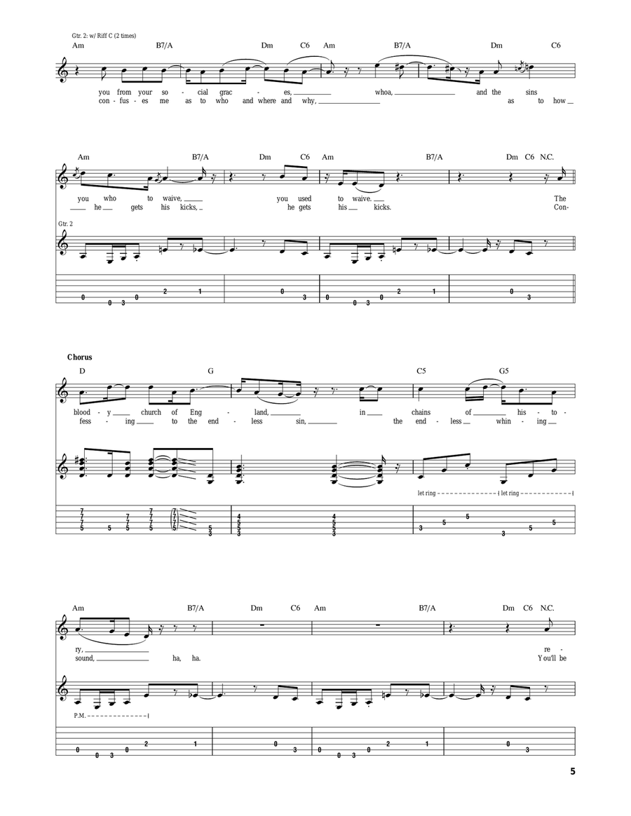 My God My God Acoustic Guitar scores gallery preview page 5
