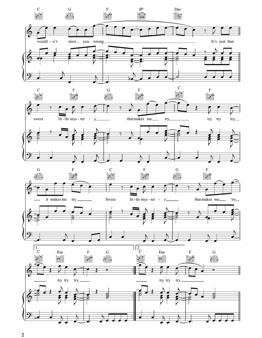 Sweet Little Mystery Sweet Little Mystery Acoustic Guitar scores gallery preview page 2
